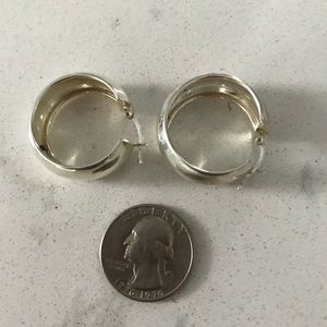 Sterling silver hoop earrings